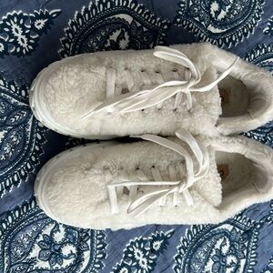 Casadei Faux Shearling Low Top Sneakers Size 38